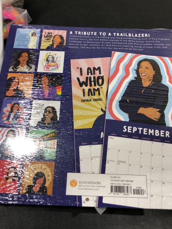 Photo 2 of 2021 Madam Vice President Kamala Harris Wall Calendar: Inspiration from the First Woman in the White House -- A Yearlong Art Calendar thru December 2021 (Monthly Calendar, Gift for Women)