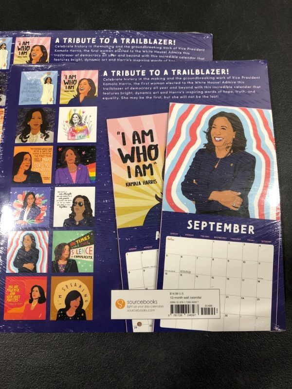 Photo 2 of 2021 Madam Vice President Kamala Harris Wall Calendar: Inspiration from the First Woman in the White House -- A Yearlong Art Calendar thru December 2021 (Monthly Calendar, Gift for Women)