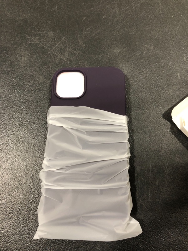 Photo 1 of BESCOUPE Magnetic Silicone Phone Case for iPhone 14 Plus 6.7, 2022 iPhone 14 Plus Cases Compatible with Magsafe, Slim Fit Shockproof Cover with Glass Screen Protector+Camera Lens Protector- Purple 