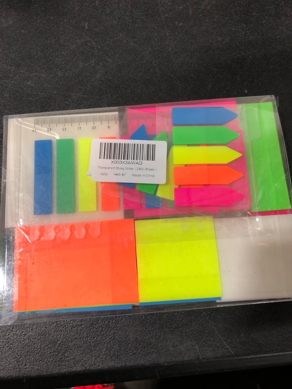 Photo 2 of Lanbowang Transparent Sticky Notes - Clear Post It Notes Plus Quantity Set - Various Sizes and Colors to Meet Different Scenarios - for Book Annotations and Office File Revisions?1950Sheets ?