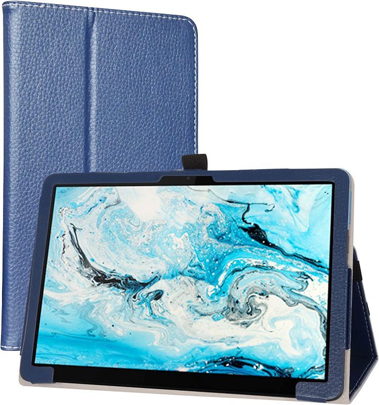 Photo 1 of LiuShan Compatible with Lenovo Chromebook Duet case,PU Leather Slim Folding Stand Cover for 10.1" Lenovo IdeaPad Duet Chromebook CT-X636F / Lenovo Chromebook Duet 2-in-1 Tablet,Blue 