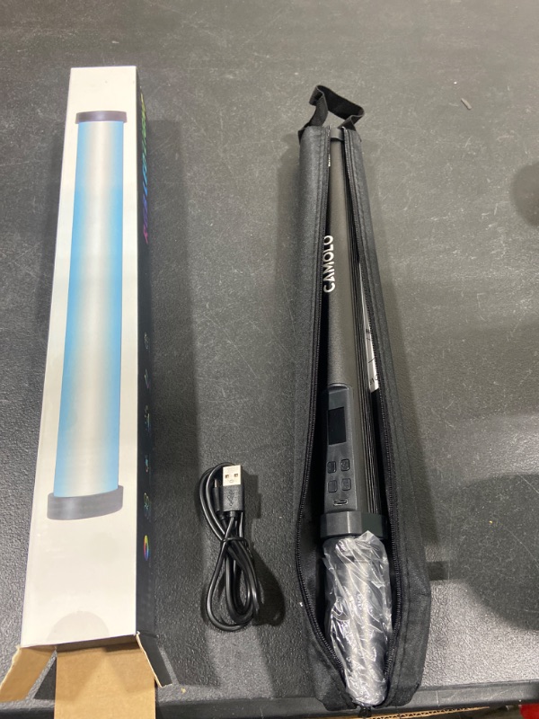 Photo 2 of CAMOLO RGB Handheld Light Wand Portable LED Full Color Video Light 5200 mAh Battery 2500-9900K Photography Light Tube Light Stick Lumen 1200Lm CRI 95+ Adjustable Brightness+21 Effects