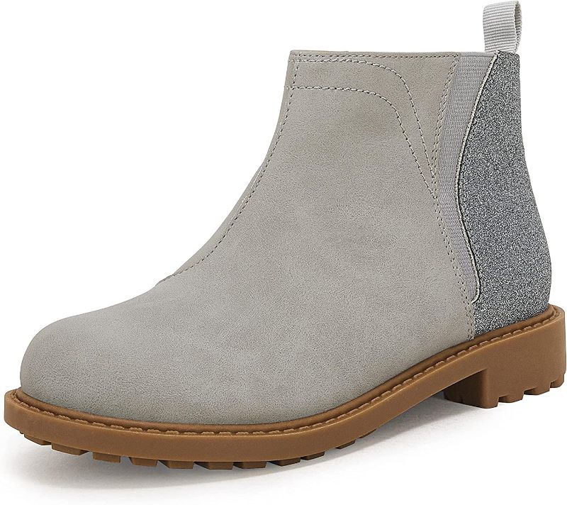 Photo 1 of Coutgo Girl's Ankle Boots Round Toe Platform Low Chunky Heel Chelsea Booties With Side Zipper Faux Leather Kids Child Youth Dress Boot
SIZE 4 