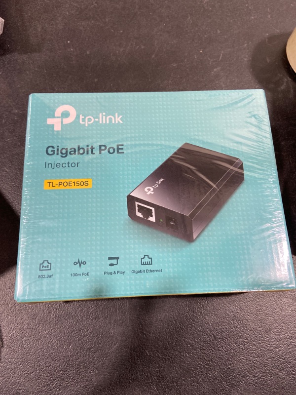 Photo 2 of TP-LINK 802.3af Gigabit PoE Injector | Convert Non-PoE to PoE Adapter | Auto Detects the Required Power, up to 15.4W | Plug & Play | Distance Up to 100 meters (328 ft.) | Black (TL-PoE150S) PoE Injector (15W)