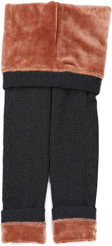 Photo 1 of Govc Kids Girls Winter Warm Velvet Leggings Stretch Cotton Cable Knit Fleece Lined Pants Tights
SIZE 6-7