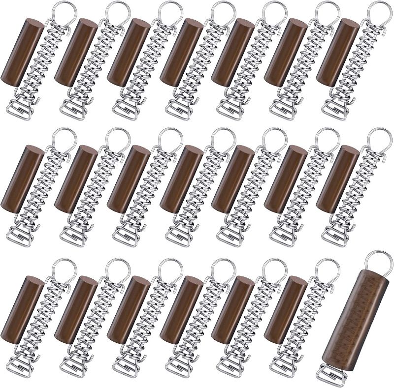 Photo 1 of 20 Pack Stainless Steel Springs for Swimming Pool Cover Stainless Steel Springs with Protective Vinyl Spring Cover and Stopper D Ring for Winter Pool Safety Cover 