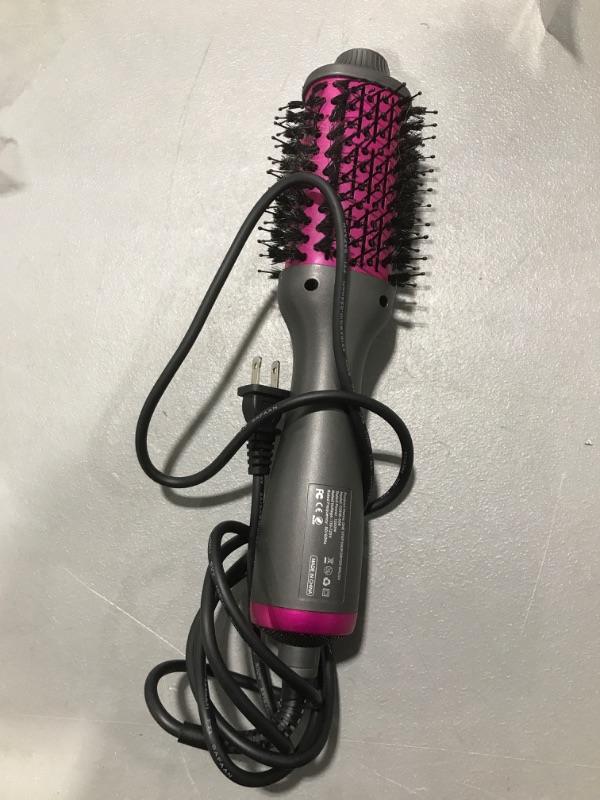 Photo 2 of APOKE Brush Hair Dryer, Professional 1200W Ceramic Tourmaline Ionic Hot Air Styling Brush, One Step Hair Dryer & Styler Volumizer, Blow Dryer Curling Brush, Electric Hair Curler Straightener Brush