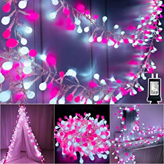 Photo 1 of 400 LED 16.4 Ft Valentines Day Decorations Globe String Lights, Valentines Window Lights 8 Modes with Timer Plug in, 2 Colors Changing Lights Valentines Decor Party Bedroom Indoor Outdoor(Pink White) https://a.co/d/bW4nchU