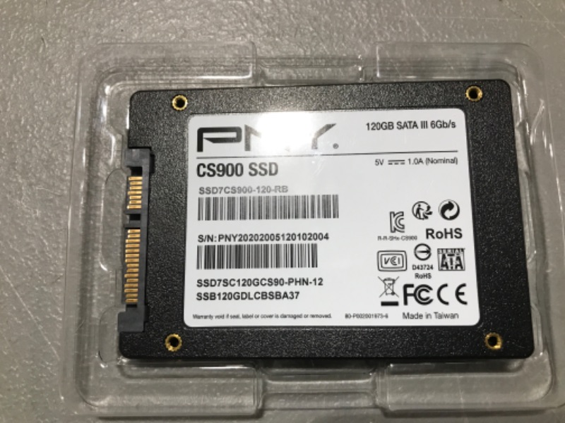 Photo 3 of PNY CS900 120GB 3D NAND 2.5" SATA III Internal Solid State Drive (SSD) - (SSD7CS900-120-RB) Sata 2.5 120GB