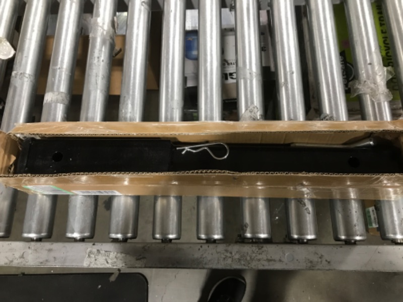 Photo 1 of 18 Inch Trailer Hitch Extension Extender 18" Trailer Hitch Extension for 2-inch Receivers Include 1PCE 5/8" Pin and Clip Black Power Coat Finish