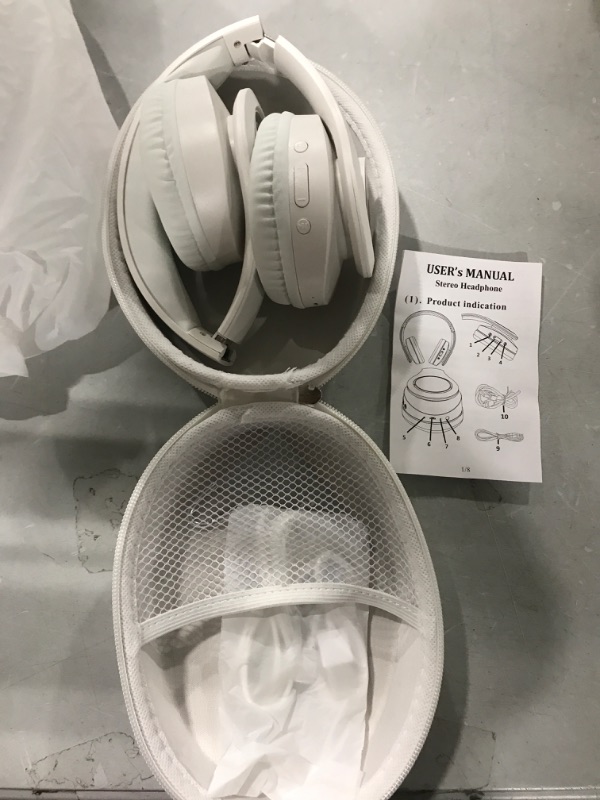 Photo 1 of Headphones White Untested with Case