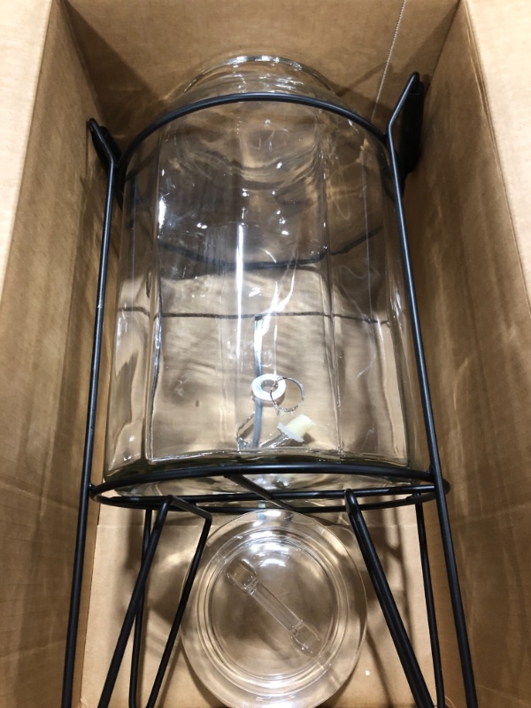 Photo 1 of 12 sided Drink Dispenser jar Glass With pour spout
