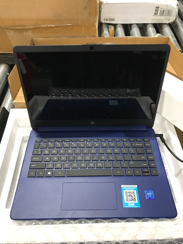 Photo 2 of HP 14" Laptop Intel Celeron N4020 4GB 64GB, Intel UHD Graphics 600, Windows 10 Home in S Mode, GS HDMI Cable (Blue)