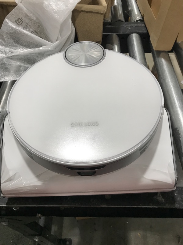 Photo 1 of SAMSUNG Jet Bot AI+ Robot Vacuum Cleaner w/ Object Recognition, Intelligent Cleaning, Clean Station, 5-Layer Filter, Touchless Dust Removal for Hardwood Floors, Carpets, VR50T95735W, White