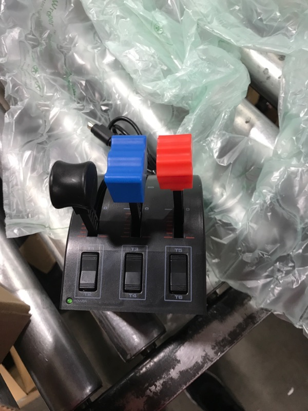 Photo 1 of Logitech G PRO Flight Yoke System, Professional Simulation Yoke and Throttle Quadrant, 3 Modes, 75 Programmable Controls, Configurable Knobs, Steel Shaft, USB, PC - Black **UNABLE TO TEST** 
