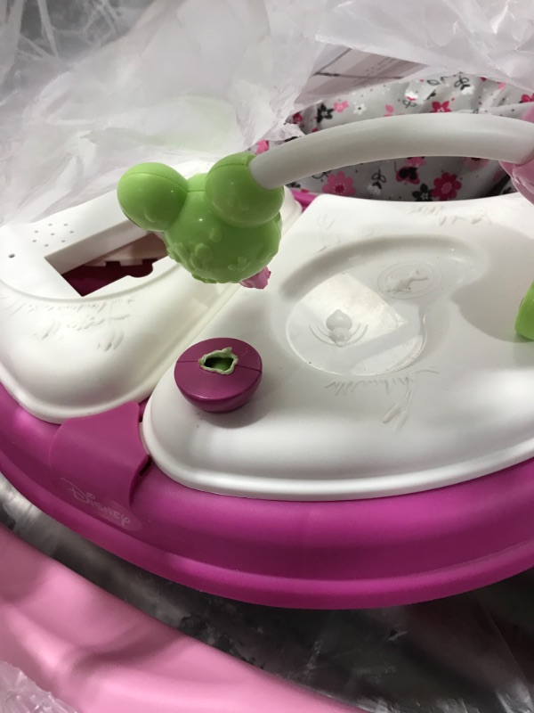 Photo 4 of Disney Baby Minnie Mouse Music and Lights Baby Walker with Activity Tray (Garden Delight)
