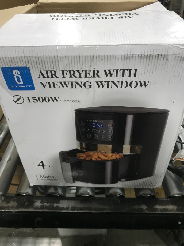 Photo 1 of  4.2 Quart Air Fryer, Aigostar 1500W Digital Air Fryer with Viewing Window, 7 &