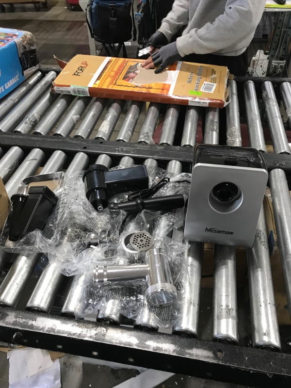 Photo 2 of Nictemaw Electric Meat Grinder 9-in-1 Food Multi-function Electric Slicer Combos Sausage Stuffer with Slicer&Shredder kit for making Salad Maker with 4 Stainless Steel Slicer Blades?Home Use, 2000W Black