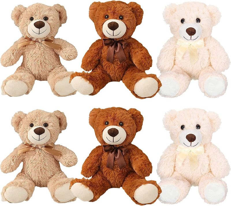 Photo 1 of  Togolkap 6Pack Plush Toys 14 Inches Teddy Bear Stuffed Animals Gifts for Baby Shower Birthday Xmas Valentines Day 