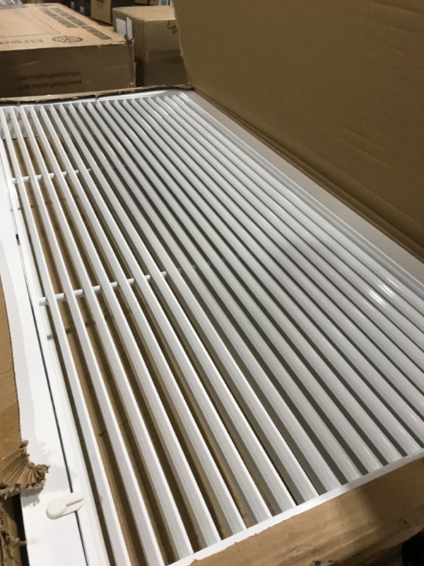 Photo 2 of 36" X 16" Aluminum Return Filter Grille - Easy Airflow - Linear Bar Grilles [Outer Dimensions: 37.75w X 17.75h] 36 X 16