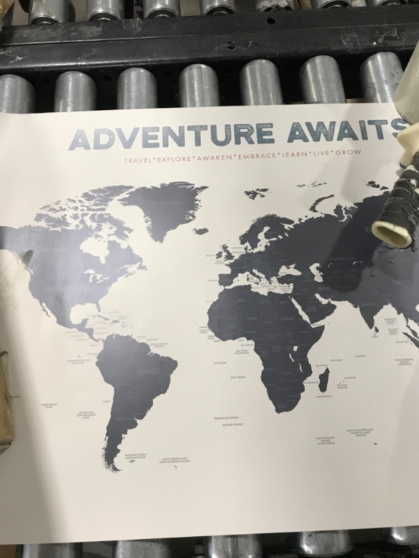 Photo 1 of ADVENTURE AWAITS MAP POSTER