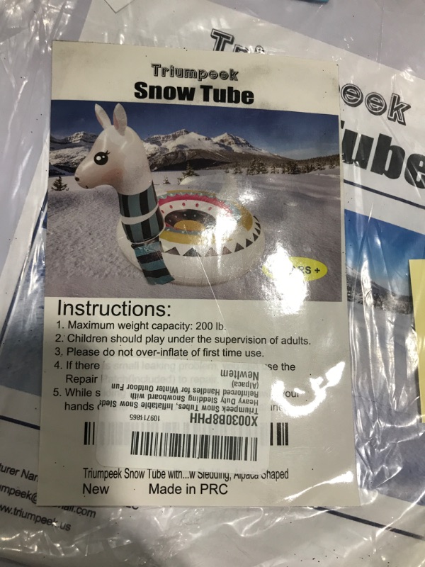 Photo 1 of ALPACA SHAPED SNOW TUBE 