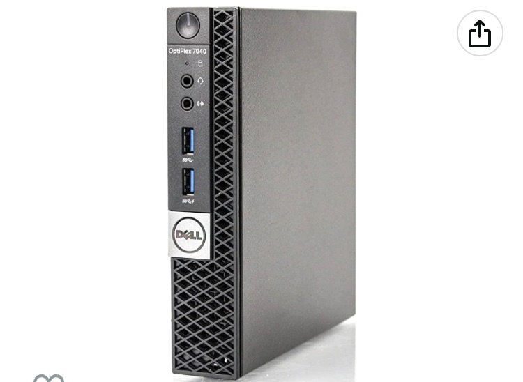 Photo 1 of Dell Optiplex 7040 Micro Form Factor Desktop, Intel Quad Core i5 6500T 2.5Ghz, 16GB DDR4, 256GB NVMe SSD, Wi-Fi, HDMI, Windows 10 Pro (Renewed)