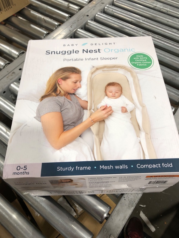 Photo 1 of Baby Delight Snuggle Nest Portable Infant Lounger, Unique Patented Design, Organic Oat, GOTS Certified