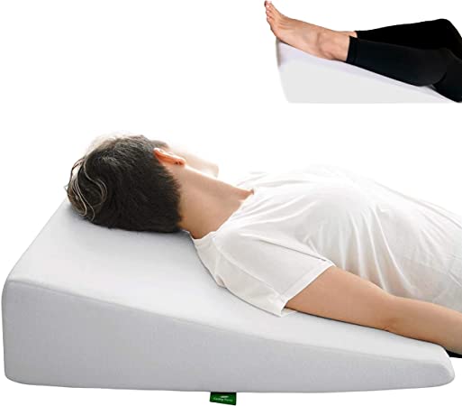 Photo 1 of  7.5 Inch Memory Foam Bed Wedge for Sleeping, Reading, Post Surgery & Leg Elevation - Triangle Pillow with Washable Cover 26x25x7.5 inch
