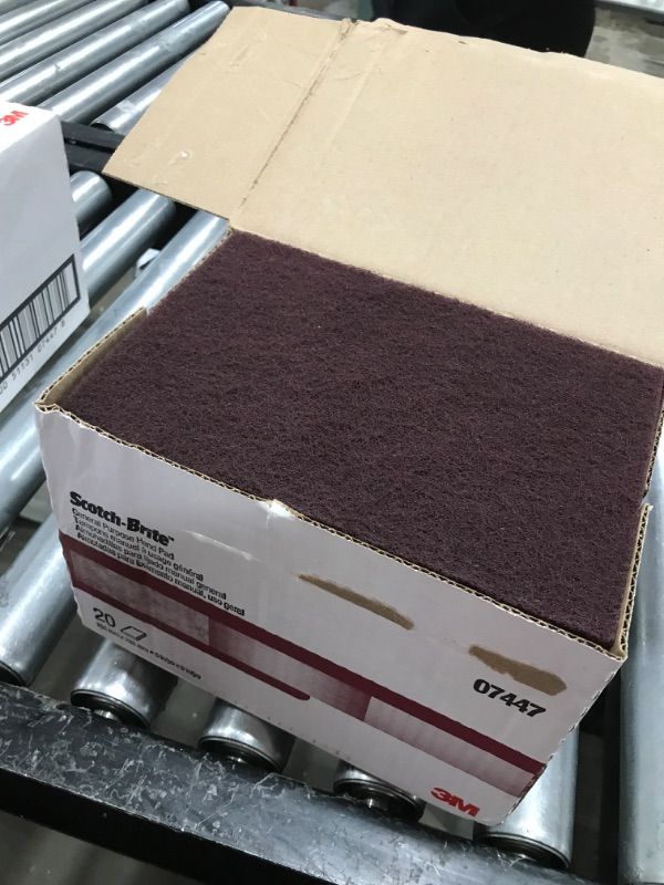 Photo 2 of 3M 07447 Scotch-Brite Maroon General Purpose Hand Pad 20 Pack
