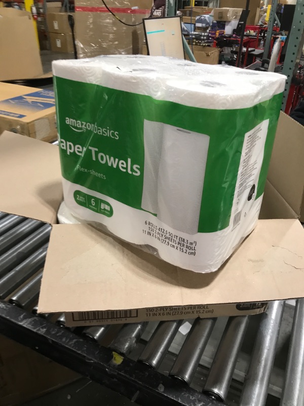 Photo 2 of 001955Amazon Basics 2-Ply Paper Towels, Flex-Sheets, 6 Rolls (Pack of 2), 12 Value Rolls total (Previously Solimo)
15018968
