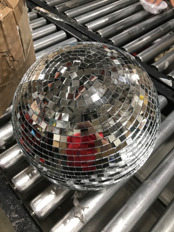 Photo 3 of 12" Disco Light Mirror Ball with Hanging Ring