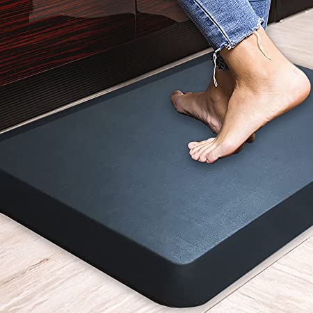 Photo 1 of 1" Extra Thick Anti Fatigue Floor Mat,Kitchen Mat, Standing Desk Mat – Comfort at Home, Office, Garage - Advanced PU Foam - NOT PVC!!! (Black, 20x30x1-Inch)