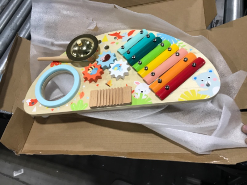 Photo 1 of Baby Toys Musical Instruments, All-in-one Musical Toys for Toddlers 1-3 (Includes Xylophone Drum Cymbal Guiro Gears), Wooden Montessori Toys for 1 Year Old Boy & Girl by Rundad