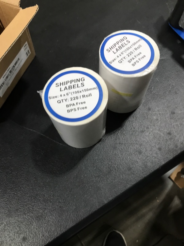 Photo 1 of Rasteel 4x6 Direct Shipping Labels, 440 Pcs Commercial Grade Thermal Shipping Labels Compatible with DYMO LabelWriter 4XL, MUNBYN, Zebra, Rollo, IDPRT (2 Rolls)