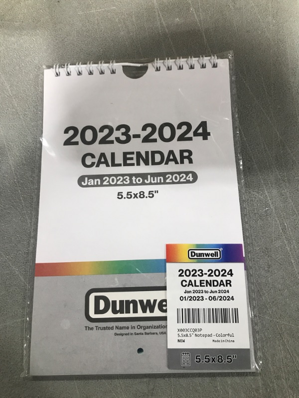 Photo 2 of Dunwell Mini Wall Calendar 2023 - (5.5x8.5, Colorful), Use to Dec 2023, Small Notepad Calendar, Little Calendar for Locker, Bulletin Board, Wall, or Desk 