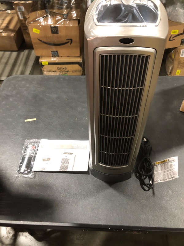 Photo 2 of Lasko 1500W Digital Ceramic Space Heater with Remote, 755320, Silver