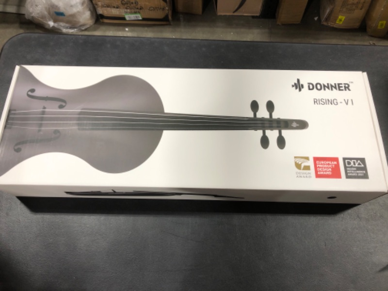 Photo 1 of Donner Rising-V Carbon Fiber Violin, 4/4 Violin Set Full Size Fiddle for Beginners,Black
