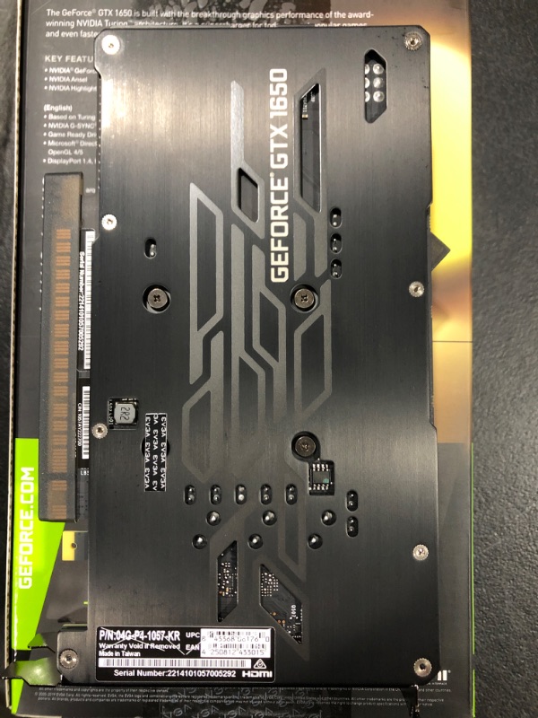 Photo 3 of EVGA GeForce GTX 1650 SC Ultra Gaming, 04G-P4-1057-KR, 4GB GDDR5, Dual Fan, Metal Backplate