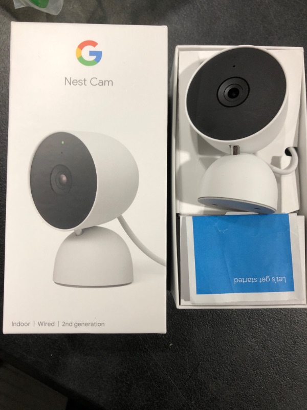 Photo 2 of Google Nest Security Cam (Wired) - 2nd Generation - Snow 2nd Gen 1 Count (Pack of 1) Nest Cam (Indoor, Wired) - Snow