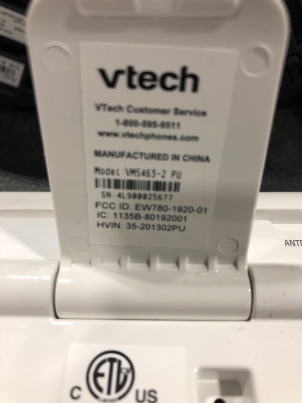 Photo 3 of [Upgraded] VTech VM5463-2 Video Baby Monitor 5" LCD with 2 Cameras, Battery 12 Hrs. Video Mode, Pan Tilt Zoom, Color Night Light, Glow On The Ceiling Projection, Sound Activated Features, Two-Way Talk