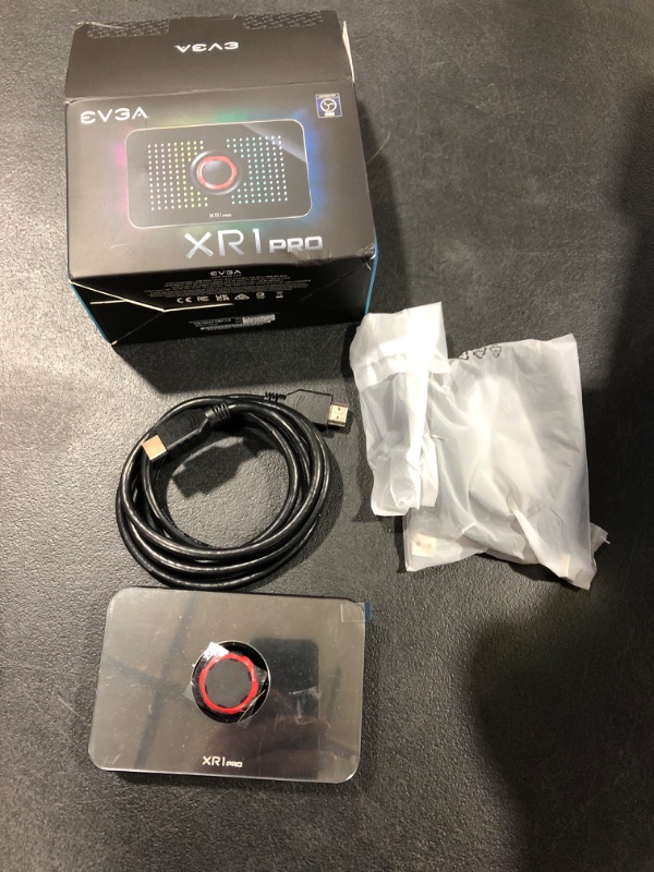 Photo 2 of EVGA XR1 Pro Capture Card, 1440p/4K HDR Capture/Pass Through, Certified for OBS, USB 3.1, ARGB, Audio Mixer, PC, PS5, PS4, Xbox Series X and S, Xbox One, Nintendo Switch, 144-U1-CB21-LR Capture Card XR1 Pro