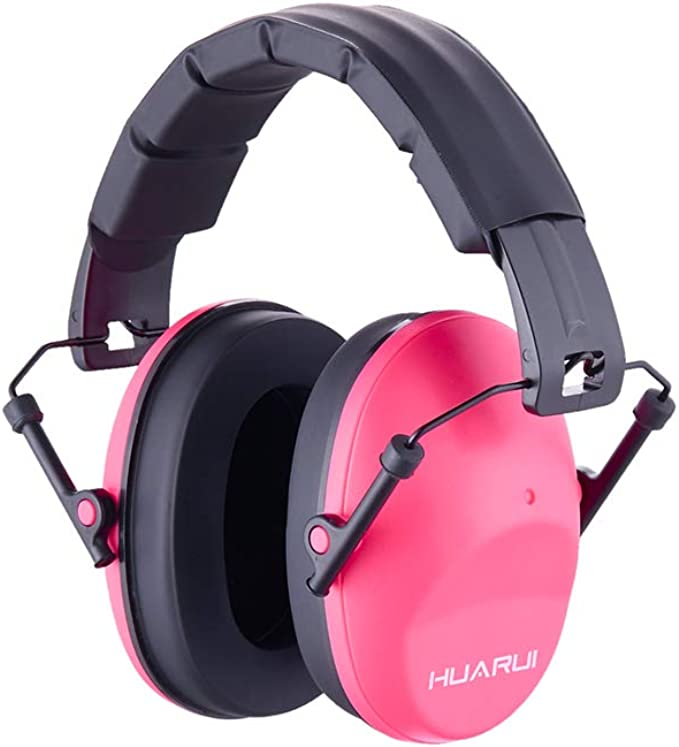 Photo 1 of HUARUI Noise Canceling Ear Muffs, COLOR RED 