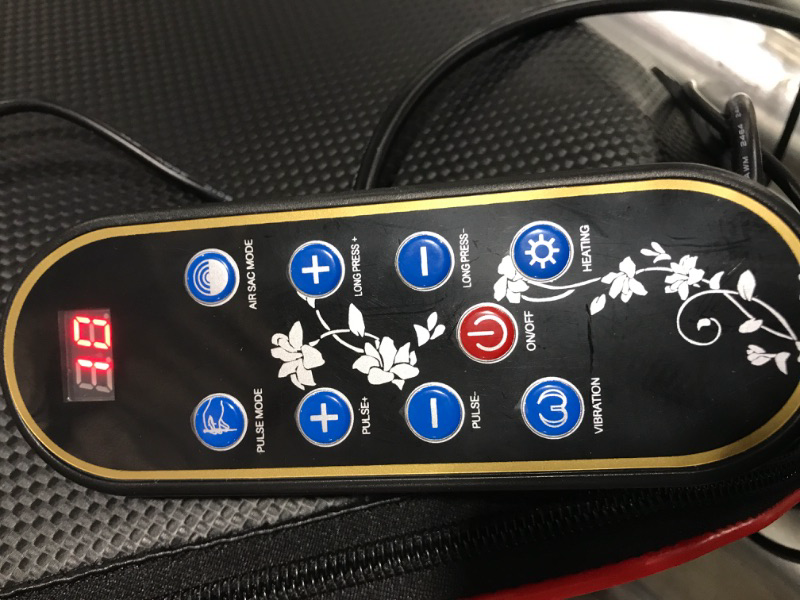 Photo 1 of CRRZT Lumbar Massager,Back Stretcher Device, Back Stretcher Device with Heat Function & Adjustable Intensity, Electric Lumbar Traction Device for Whole Body Ideal Gifts (Black)