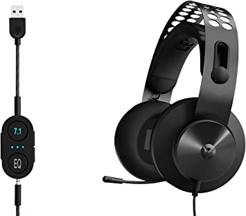 Photo 1 of Lenovo Legion H500 PRO 7.1 Surround Sound Gaming Headset, Noise-Cancelling Mic, Memory Foam & PU Leather Earcups, Stainless Steel Headband, PC, PS4, Xbox One, Nintendo Switch, GXD0T69864, Black

