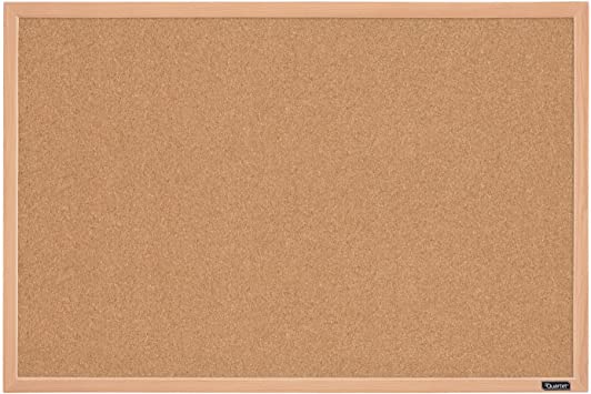 Photo 1 of Quartet Cork Board Bulletin Board, 2' x 3' Framed Corkboard, Oak Frame, Decorative Hanging Pin Board, Perfect for Office & Home Decor, Home School Message Board or Vision Board (35-380352)
