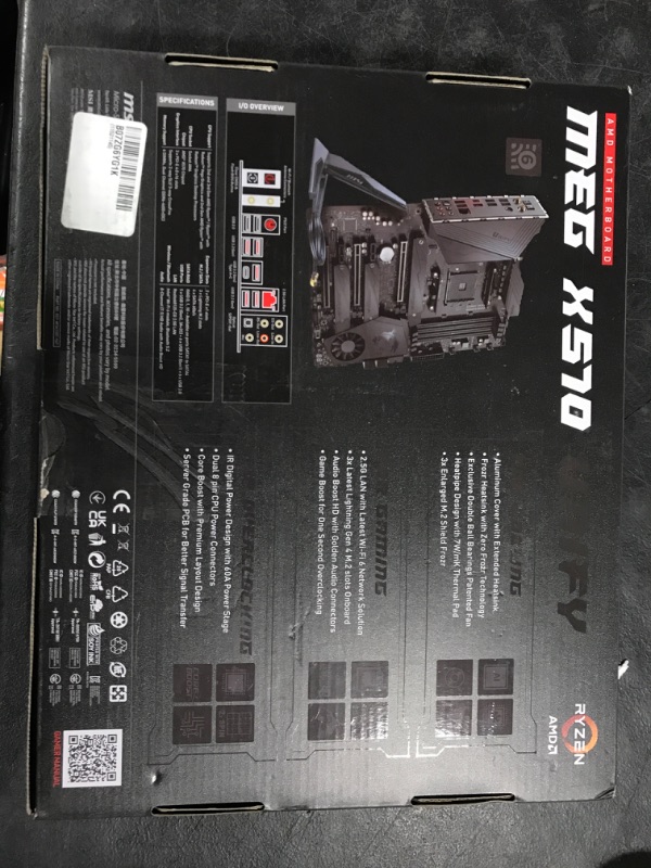 Photo 3 of MSI Meg X570 Unify Motherboard (AMD AM4, DDR4, PCIe 4.0, SATA 6GB/s, M.2, USB 3.2 Gen 2, Ax Wi-Fi 6, Bluetooth 5, ATX)