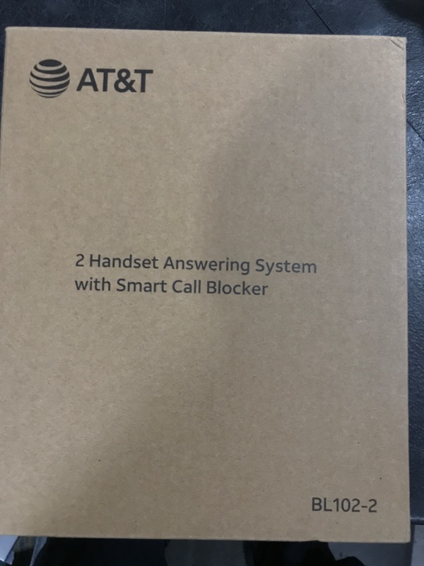 Photo 3 of AT&T BL102-2 DECT 6.0 2-Handset Cordless Phone for Home with Answering Machine, Call Blocking, Caller ID Announcer, Audio Assist, Intercom, and Unsurpassed Range, Silver/Black 2 Handset Phone