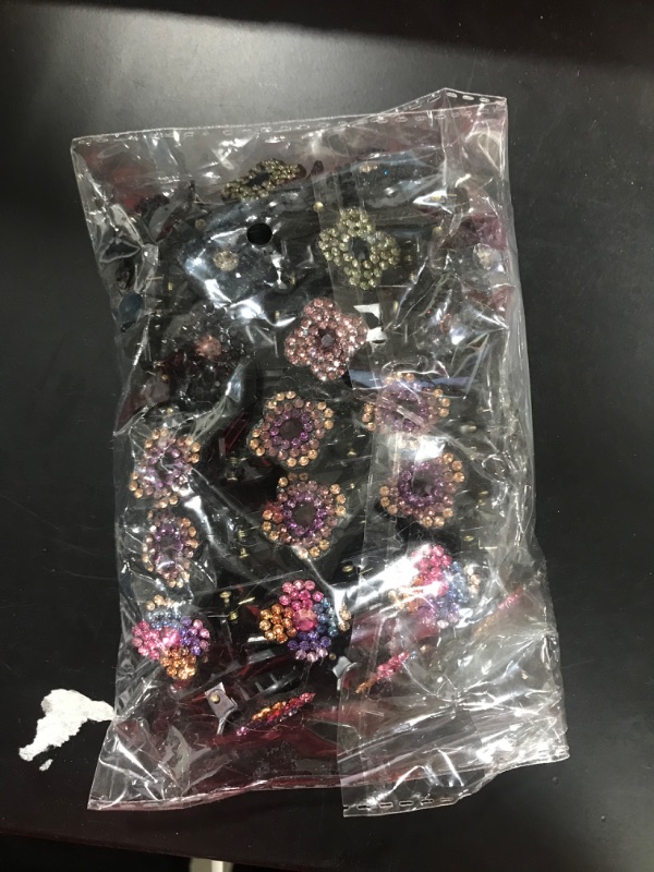 Photo 1 of 8 PCS Sparkling Crystal Stone Braided Hair Clips, Triple Hair Clips for Women, Multi Clip Four-Leaf Clover Chopped Hairpin Triple Hair Clip Barrette, Crystal Stone Braided Hair Clips for Fine or Thick Hair for Valentines Day 1