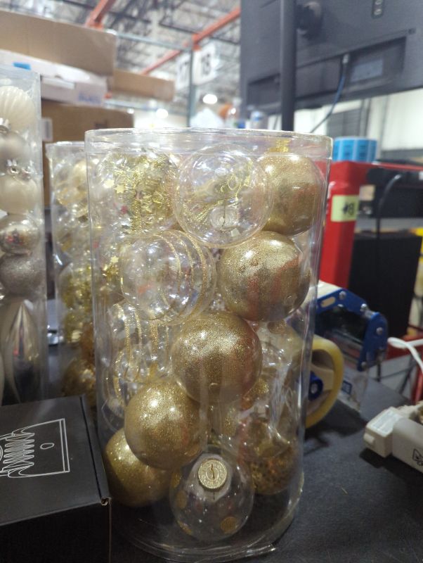 Photo 1 of 25pc gold Christmas ornaments